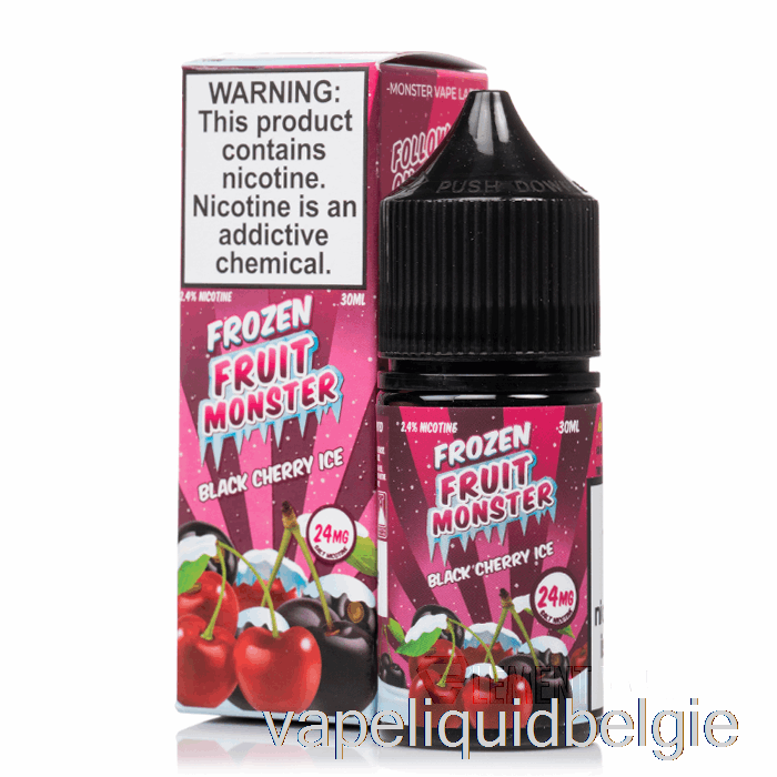 Vape Vloeibaar Ijs Zwarte Kers - Bevroren Fruit Monsterzouten - 30 Ml 48 Mg